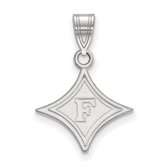 14k White Gold Furman U Medium Rhombus Pendant